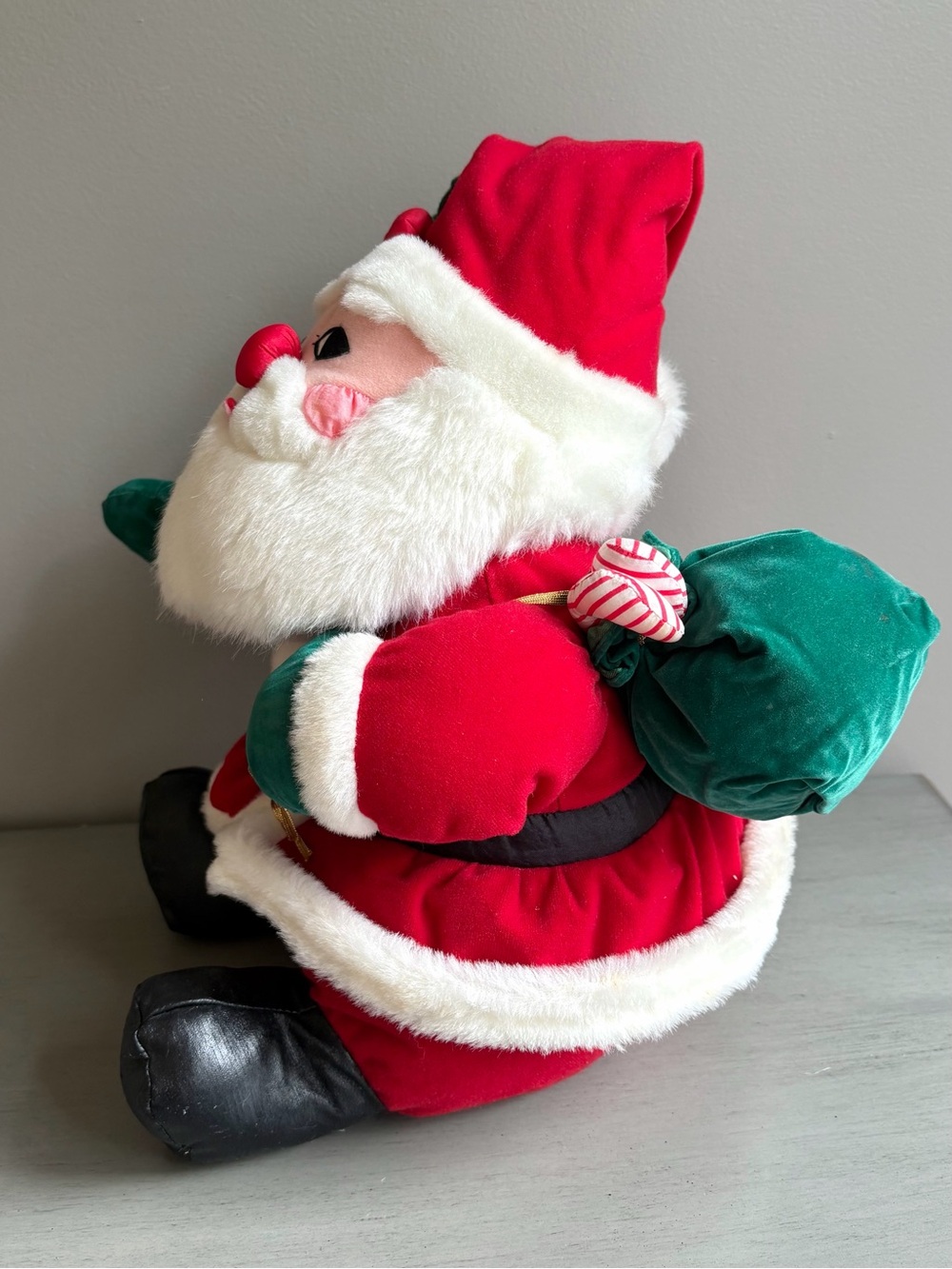 VTG Santa Claus Plush 14" International Silver Co Stuffed Animal Decor Holiday - Picture 6 of 12